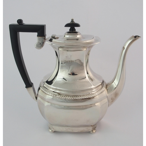 175 - A four piece silver tea service