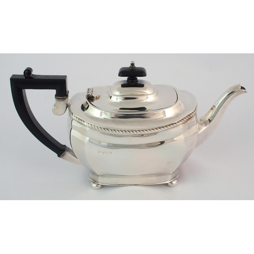 175 - A four piece silver tea service