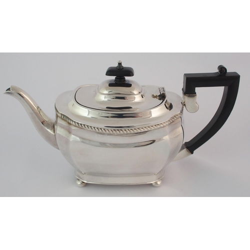 175 - A four piece silver tea service