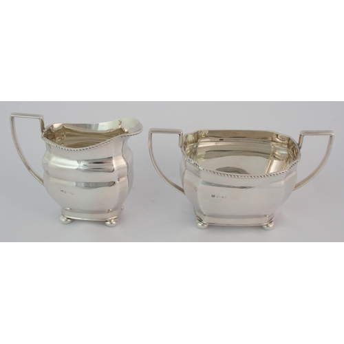 175 - A four piece silver tea service