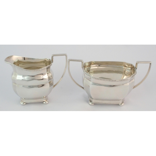 175 - A four piece silver tea service