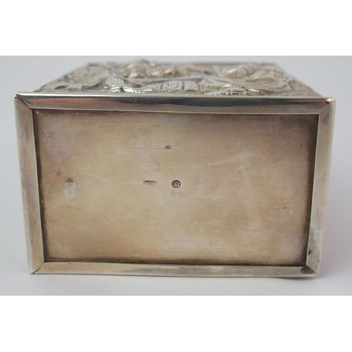 178 - A Continental silver tea caddy (possibly Dutch)