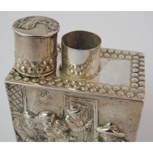 178 - A Continental silver tea caddy (possibly Dutch)