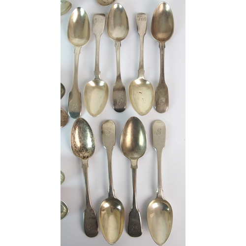 181 - A pair of silver basting spoons