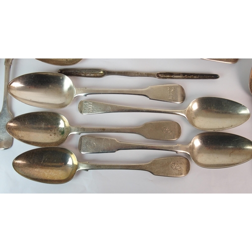 181 - A pair of silver basting spoons