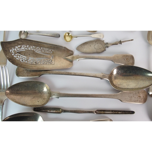 181 - A pair of silver basting spoons