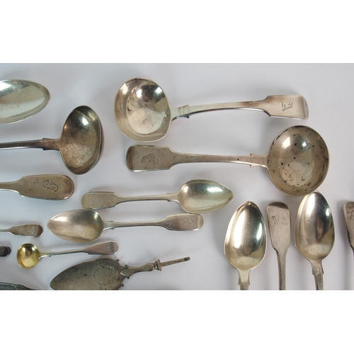 181 - A pair of silver basting spoons