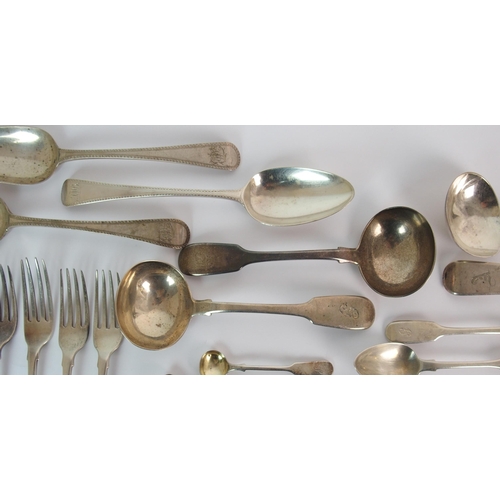 181 - A pair of silver basting spoons