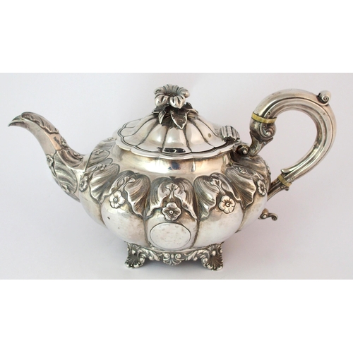 187 - A 19th Century silver teapot