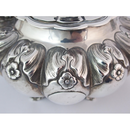 187 - A 19th Century silver teapot