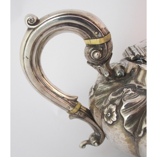 187 - A 19th Century silver teapot