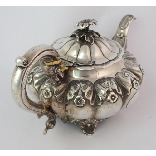 187 - A 19th Century silver teapot