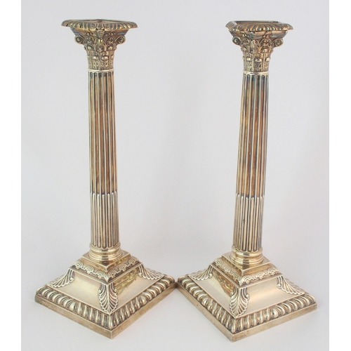 188 - A pair of silver candlesticks