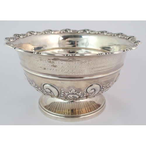 189 - A silver presentation bowl