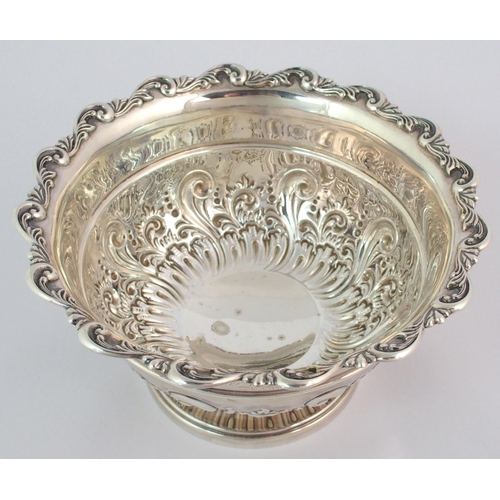 189 - A silver presentation bowl