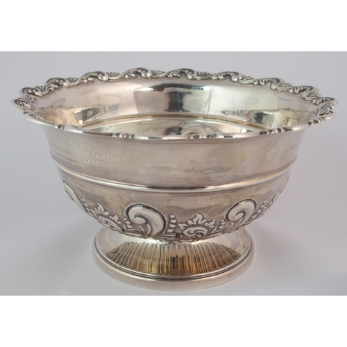 189 - A silver presentation bowl