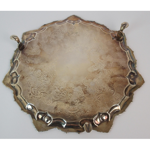 190 - A silver presentation salver