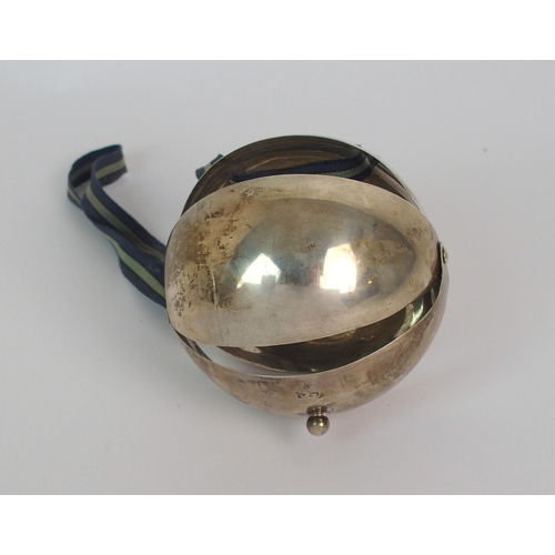 191 - A spherical silver pomander