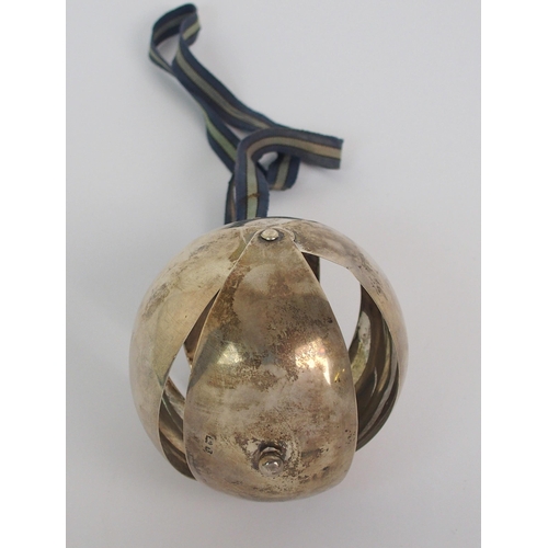 191 - A spherical silver pomander