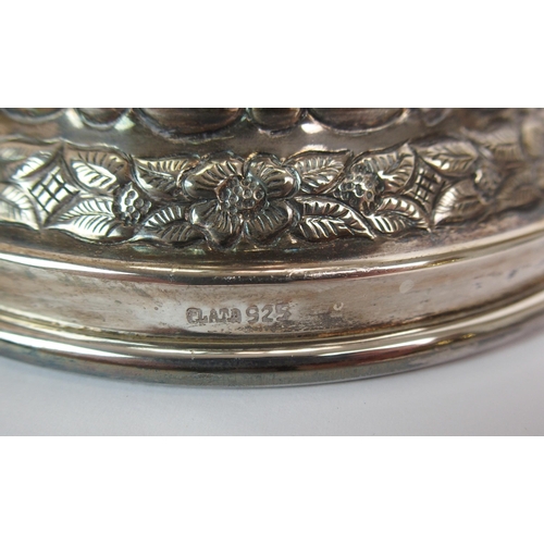 192 - A Mexican silver vase  marked PLATA 925