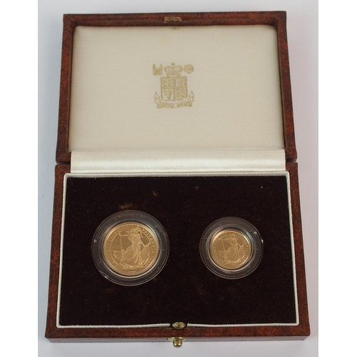 208 - Great Britain 1988 Britannia gold proof 2 coin set