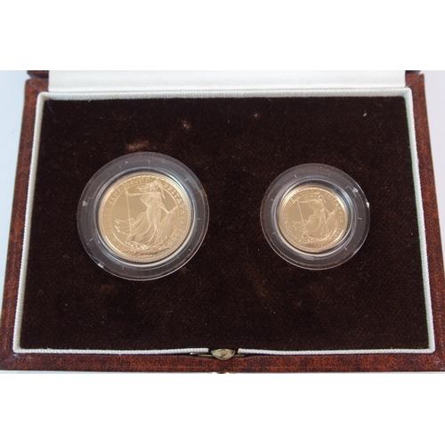 208 - Great Britain 1988 Britannia gold proof 2 coin set