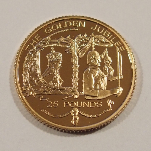 214 - 2002 Guernsey �25 gold proof coin