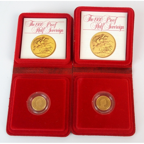 217 - Great Britain gold proof half sovereigns