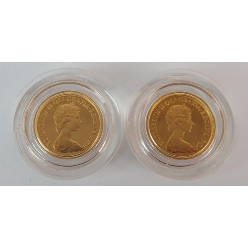 217 - Great Britain gold proof half sovereigns