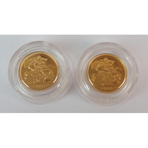 217 - Great Britain gold proof half sovereigns