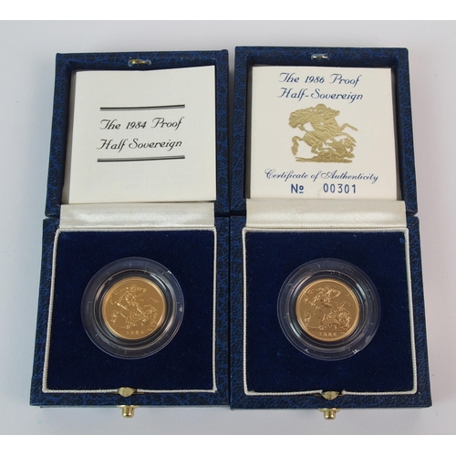 217 - Great Britain gold proof half sovereigns