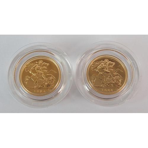 217 - Great Britain gold proof half sovereigns