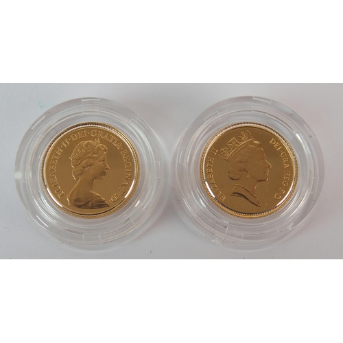 217 - Great Britain gold proof half sovereigns