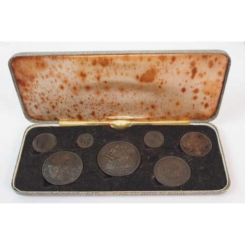 218 - An 1887 Queen Victoria specimen set Crown to 3d