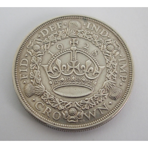 224 - 1928 George V wreath type Crown