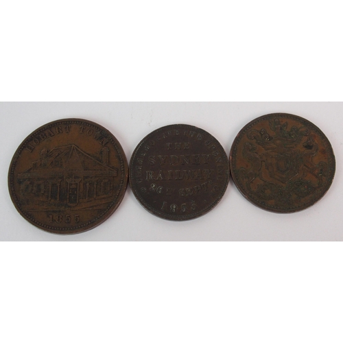 229 - Australia  New Zealand  New Foundland 19th Century advertising tokens