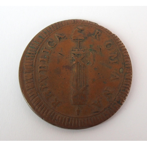 235 - Italy Papal State 18th Century copper two baiocchi