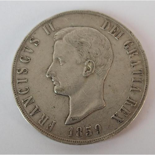 237 - Italian States Naples 1859 silver 120 grana