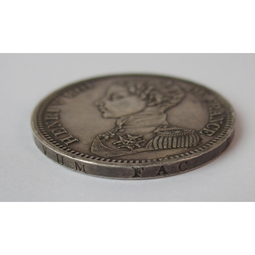 239 - France 1832 Henri V pattern silver five francs