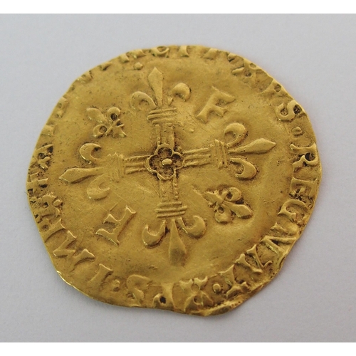 244 - France Louis XII 1498 - 1514 gold Ecu d'or au Soliel