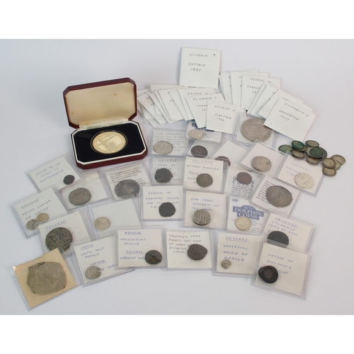 245 - A collection of Greek  Roman and Ancient Britain  European and modern Britain coins