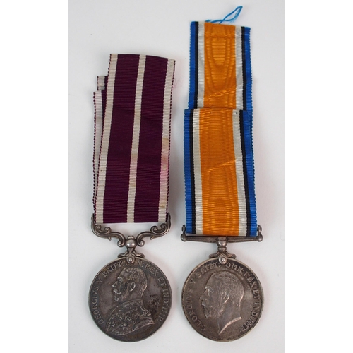 272 - A George V War medal and Meritorious Service medal