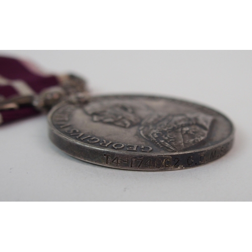 272 - A George V War medal and Meritorious Service medal