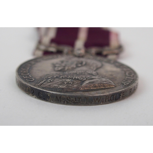 272 - A George V War medal and Meritorious Service medal