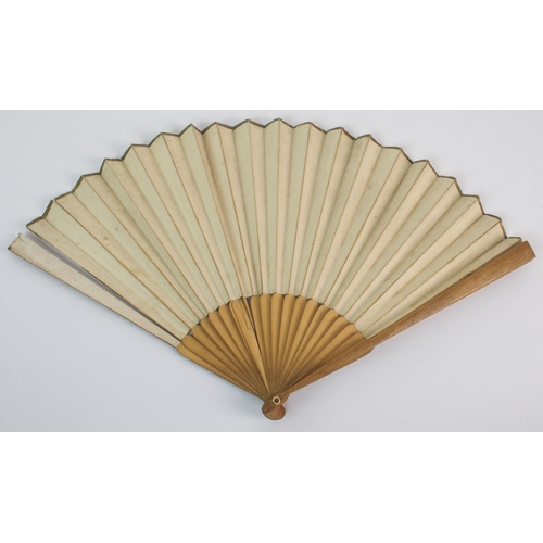 281 - A wood and paper fan