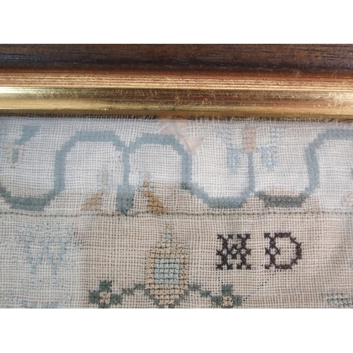 283 - An early 19th Century sampler by Christian Herd