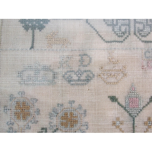 283 - An early 19th Century sampler by Christian Herd