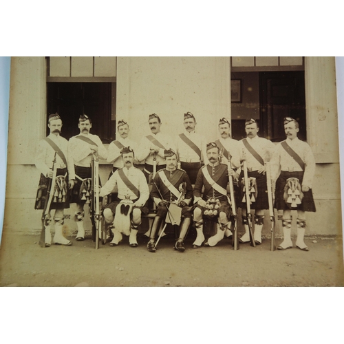 284 - A sepia-toned photograph of the 2nd Battalion Argyll and Sutherland Highlanders