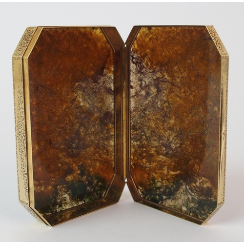 286 - An early 19th Century moss agate card box