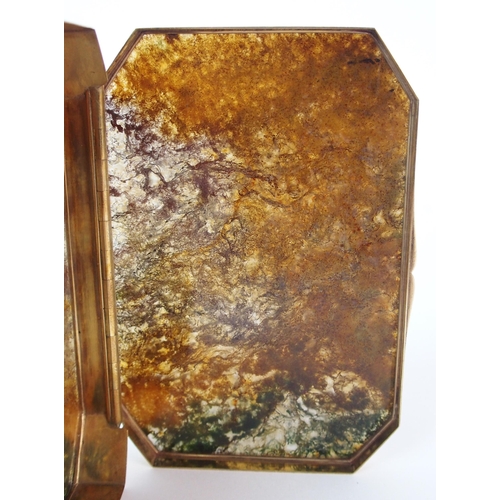 286 - An early 19th Century moss agate card box